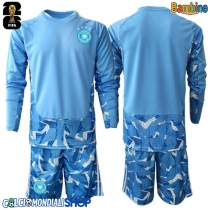 Maglie da calcio Germania Portiere Seconda Maglia Bambino Mondiali 2026  Manica Lunga + Pantaloni corti)